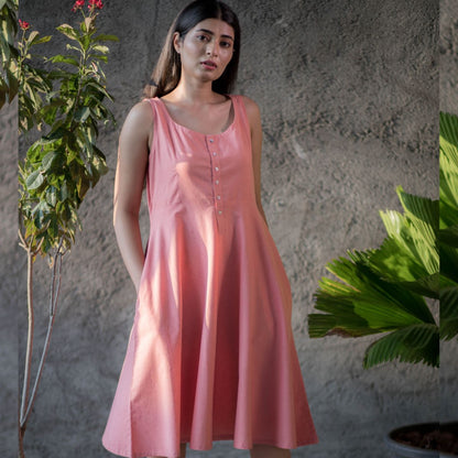 Old Peony Organic Cotton Skater Dress | Verified Sustainable by Brown Living™