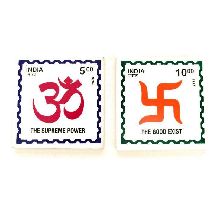 Om Swastick Symbol Magnet Combo | Verified Sustainable by Brown Living™