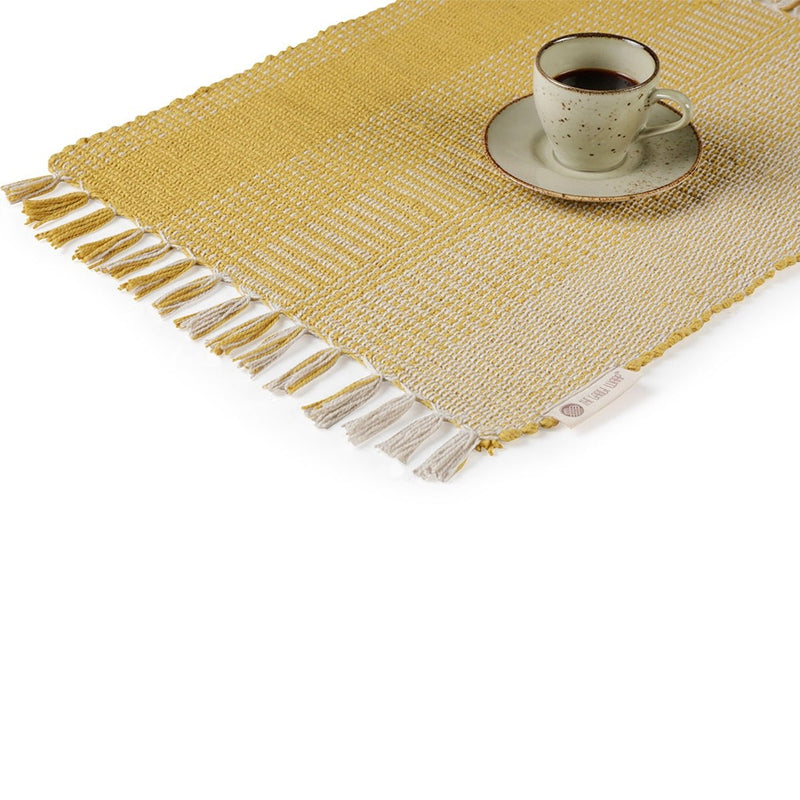 Ombre Cotton Placemat (Ocre) | Verified Sustainable by Brown Living™