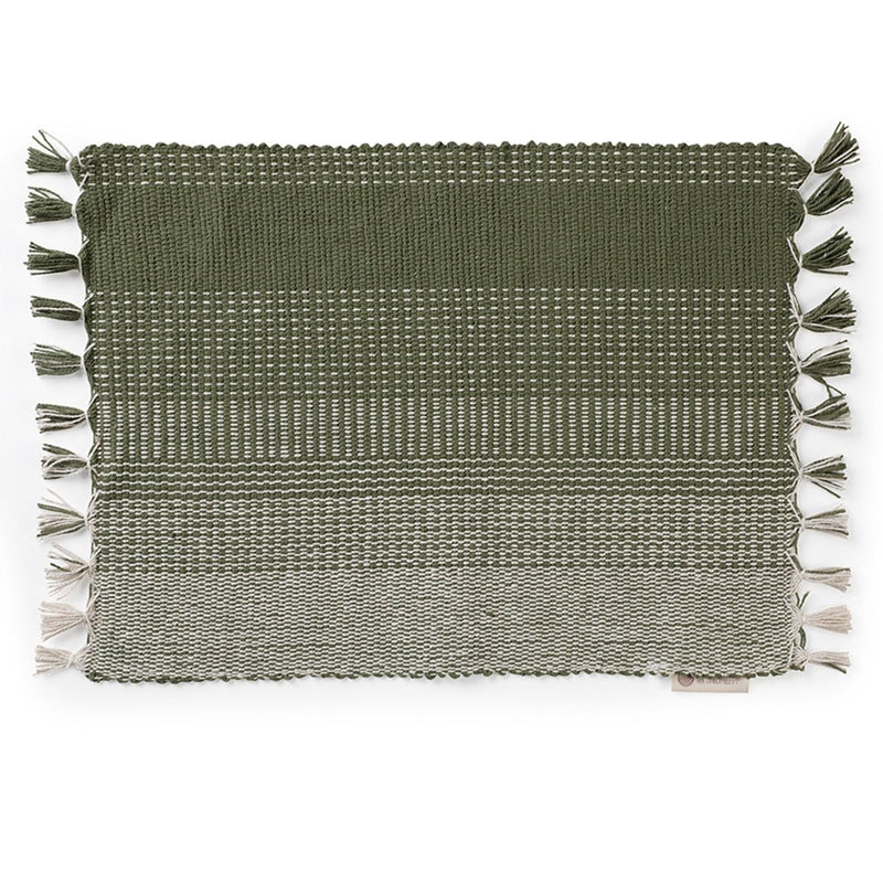 Buy Ombre Cotton Placemat (Olive) | Shop Verified Sustainable Table Essentials on Brown Living™
