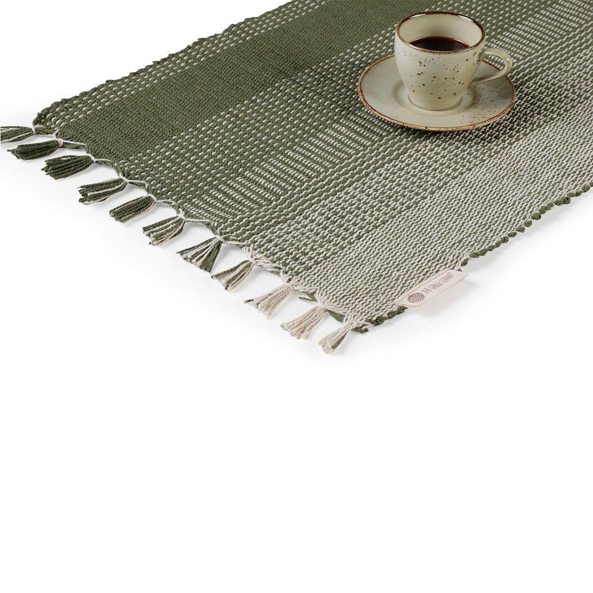 Ombre Cotton Placemat (Olive) | Verified Sustainable by Brown Living™