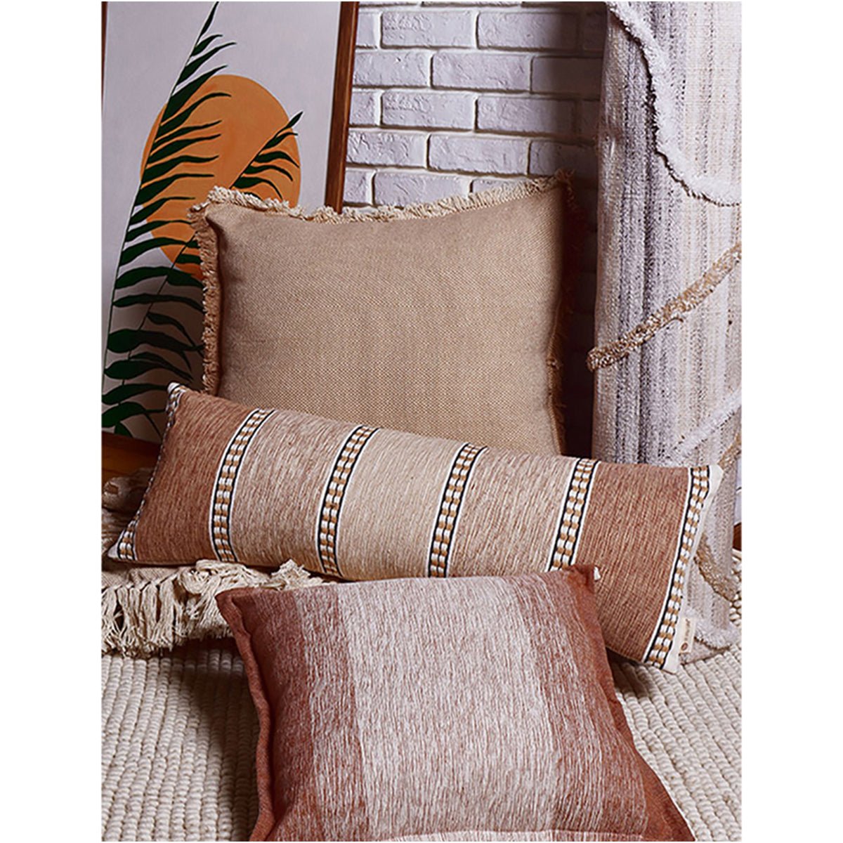 Ombre Rib - Dib Lumbar Cushion | Verified Sustainable by Brown Living™