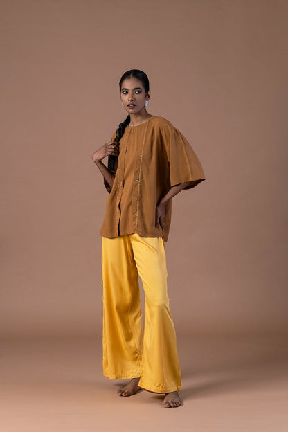 Onir Viscose Fabric Pleated Pants | Verified Sustainable by Brown Living™