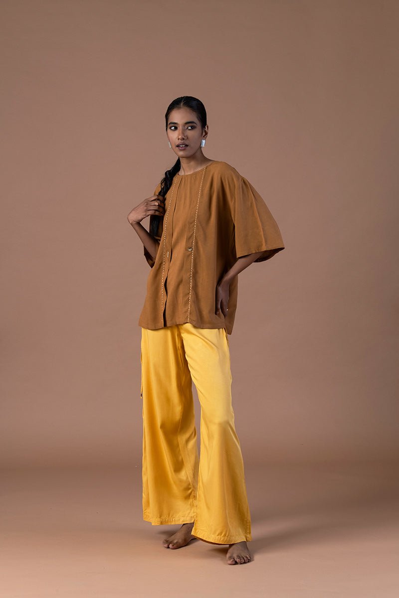 Onir Viscose Fabric Pleated Pants | Verified Sustainable by Brown Living™