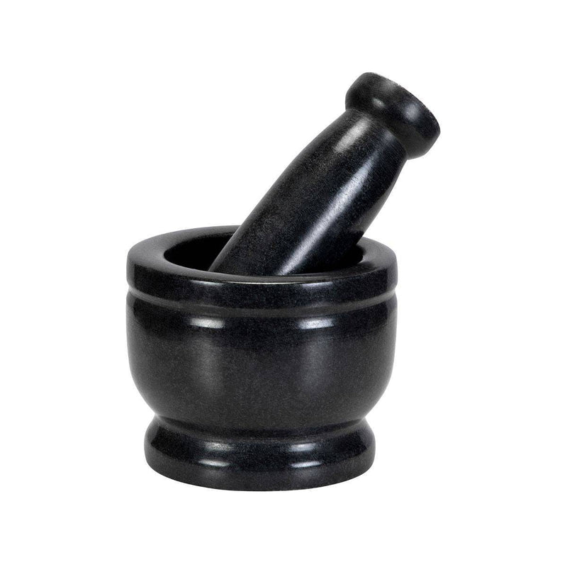 Buy Onyx Black Mortar & Pestle Set or Idi Kallu - 4 Inch - Marble | Shop Verified Sustainable Products on Brown Living