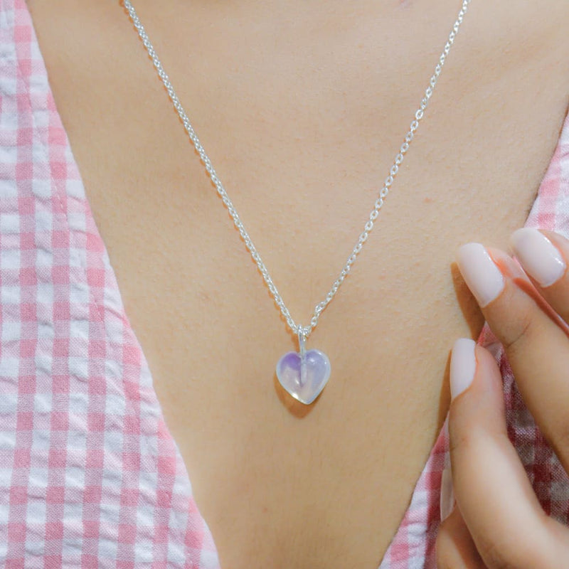 Opal Stone Pendant with Golden Chain | Verified Sustainable Womens Necklaces on Brown Living™