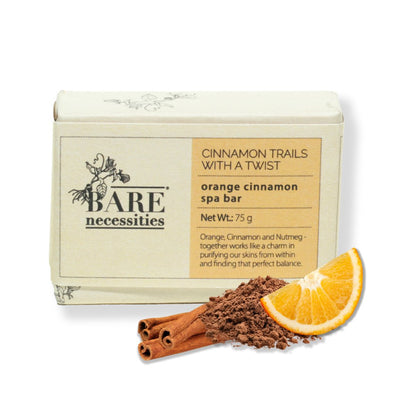 Orange Cinnamon Bathing Bar | Smooth & Clear Skin - 75g | Verified Sustainable by Brown Living™