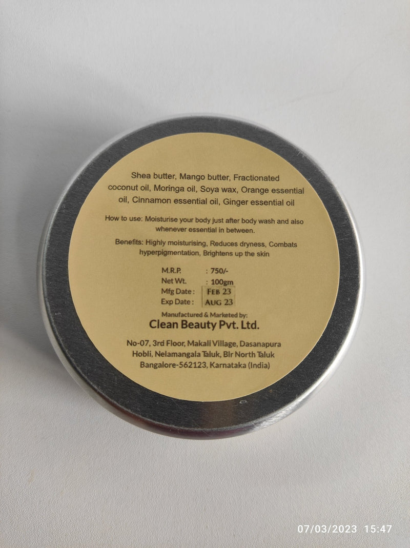 Orange Cinnamon Ginger Body Butter Natural Body Butter | Verified Sustainable Body Butter on Brown Living™