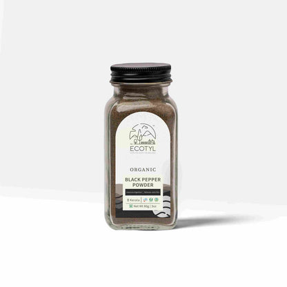 Organic Black Pepper Powder - 80 g | Verified Sustainable by Brown Living™