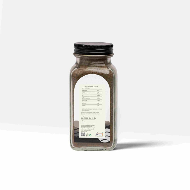 Buy Organic Black Pepper Powder- 80 g | Shop Verified Sustainable Seasonings & Spices on Brown Living™