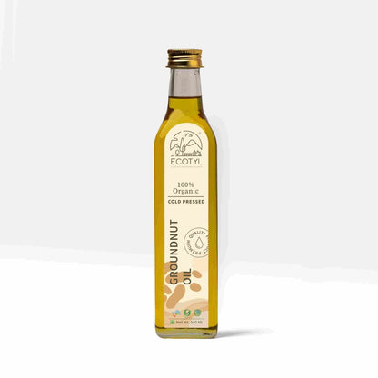 Organic Cold - Pressed Groundnut Oil - 500 ml | Verified Sustainable by Brown Living™