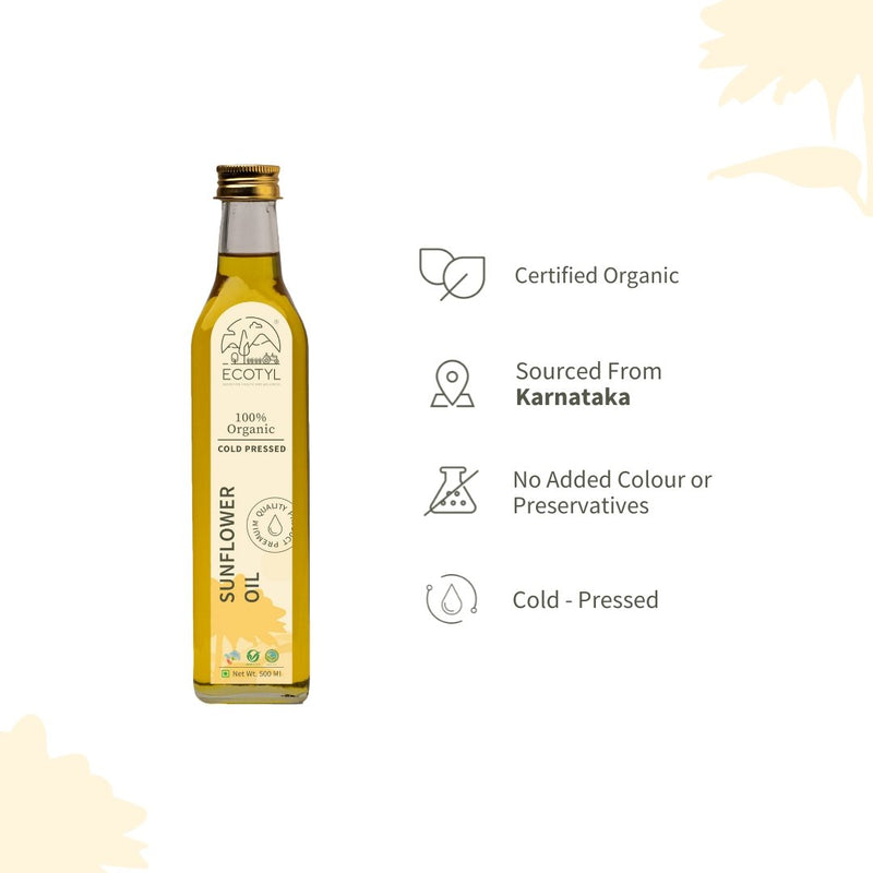 Buy Organic Cold-Pressed Sunflower Oil | Shop Verified Sustainable Products on Brown Living