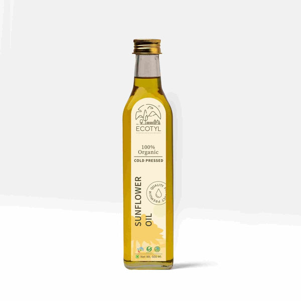 Buy Organic Cold-Pressed Sunflower Oil - 500ml | Shop Verified Sustainable Cooking Oils on Brown Living™