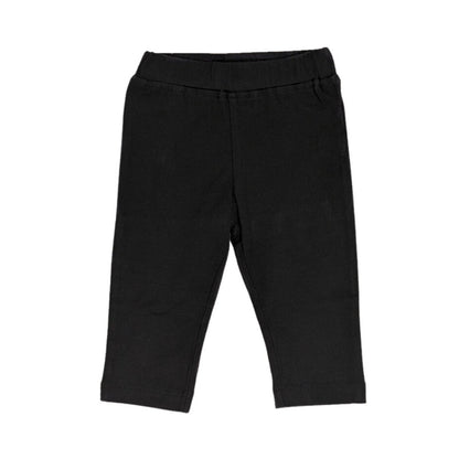 Organic Cotton Baby Girl Leggings - Black | Verified Sustainable by Brown Living™