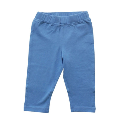 Organic Cotton Baby Girl Leggings - Blue | Verified Sustainable by Brown Living™