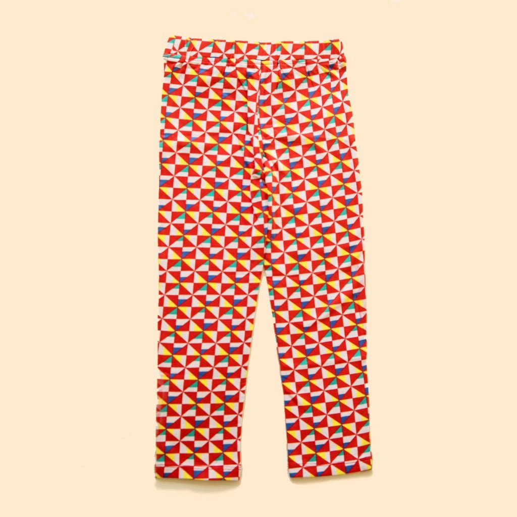 Organic Cotton Baby Girl Leggings - Pinwheel | Verified Sustainable by Brown Living™