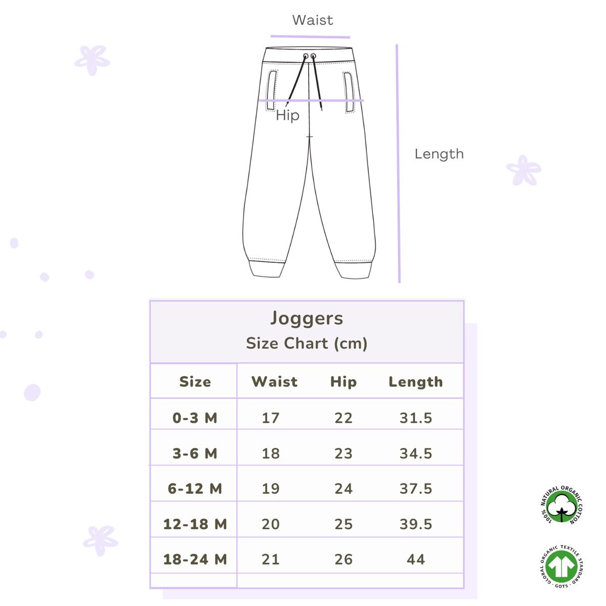 Organic Cotton Baby Joggers - Black | Verified Sustainable by Brown Living™