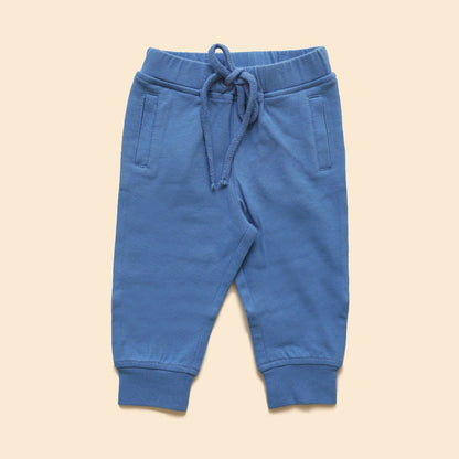 Organic Cotton Baby Joggers - Blue | Verified Sustainable by Brown Living™