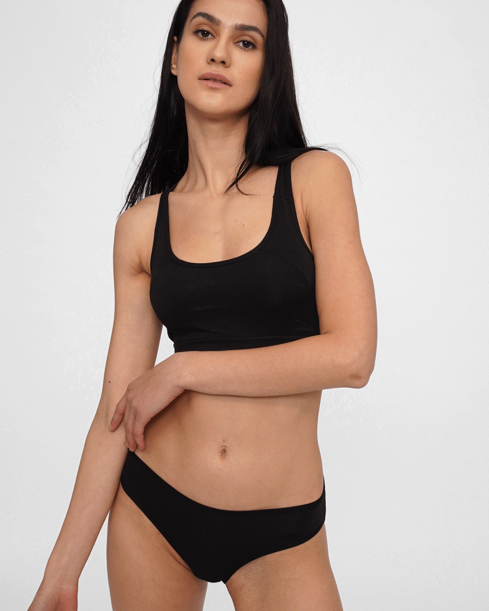 Organic Cotton Bikini Underwears - Black (Pack of 3) | Verified Sustainable by Brown Living™