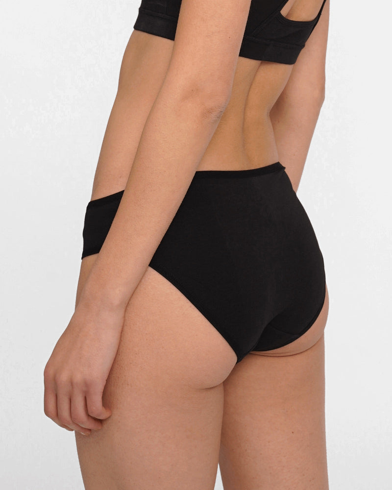 Organic Cotton Bikini Underwears- Black (Pack of 3) | Verified Sustainable Womens Underwear on Brown Living™