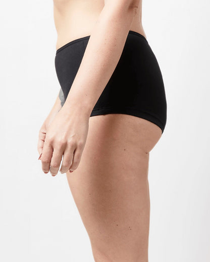 Organic Cotton Boyshorts - Black (Pack of 3) | Verified Sustainable by Brown Living™