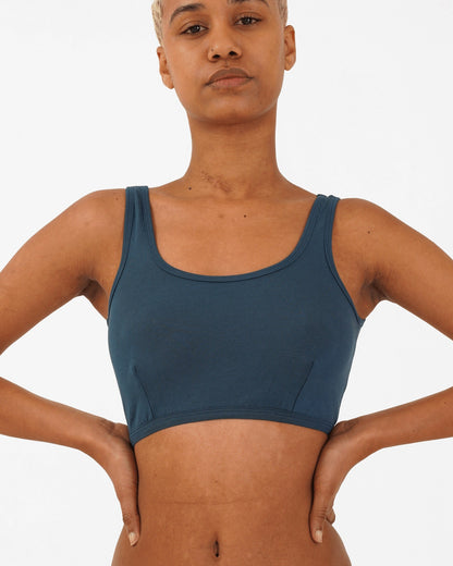 Organic Cotton Bra - Blue | Verified Sustainable by Brown Living™