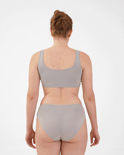 Organic Cotton Bra - Ice Grey | Verified Sustainable by Brown Living™