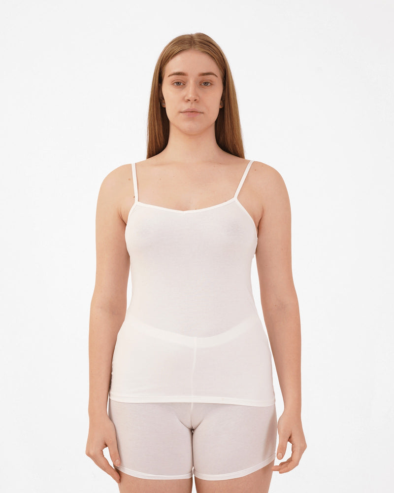 Organic Cotton Camisole- (Pack of 2), White | Verified Sustainable Womens Top on Brown Living™