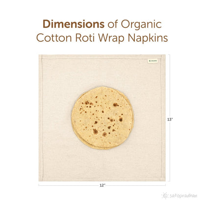 Organic Cotton Chapati / Roti Wrap Cloth - Set of 6 | Verified Sustainable by Brown Living™