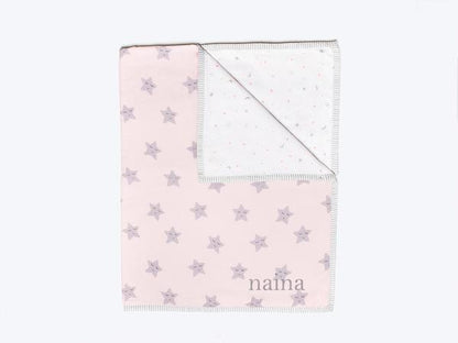 Organic Cotton Cot Bedding Set Sleepy Star Pink | Verified Sustainable by Brown Living™