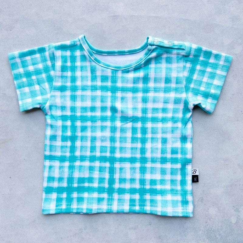Buy Organic Cotton CuTee - Mint Squares | Shop Verified Sustainable Products on Brown Living