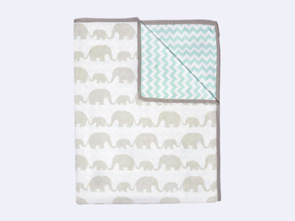 Organic Cotton Dohar - Elephant Parade | Verified Sustainable by Brown Living™