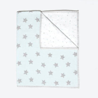 Organic Cotton Dohar - Sleepy Star Blue | Verified Sustainable by Brown Living™