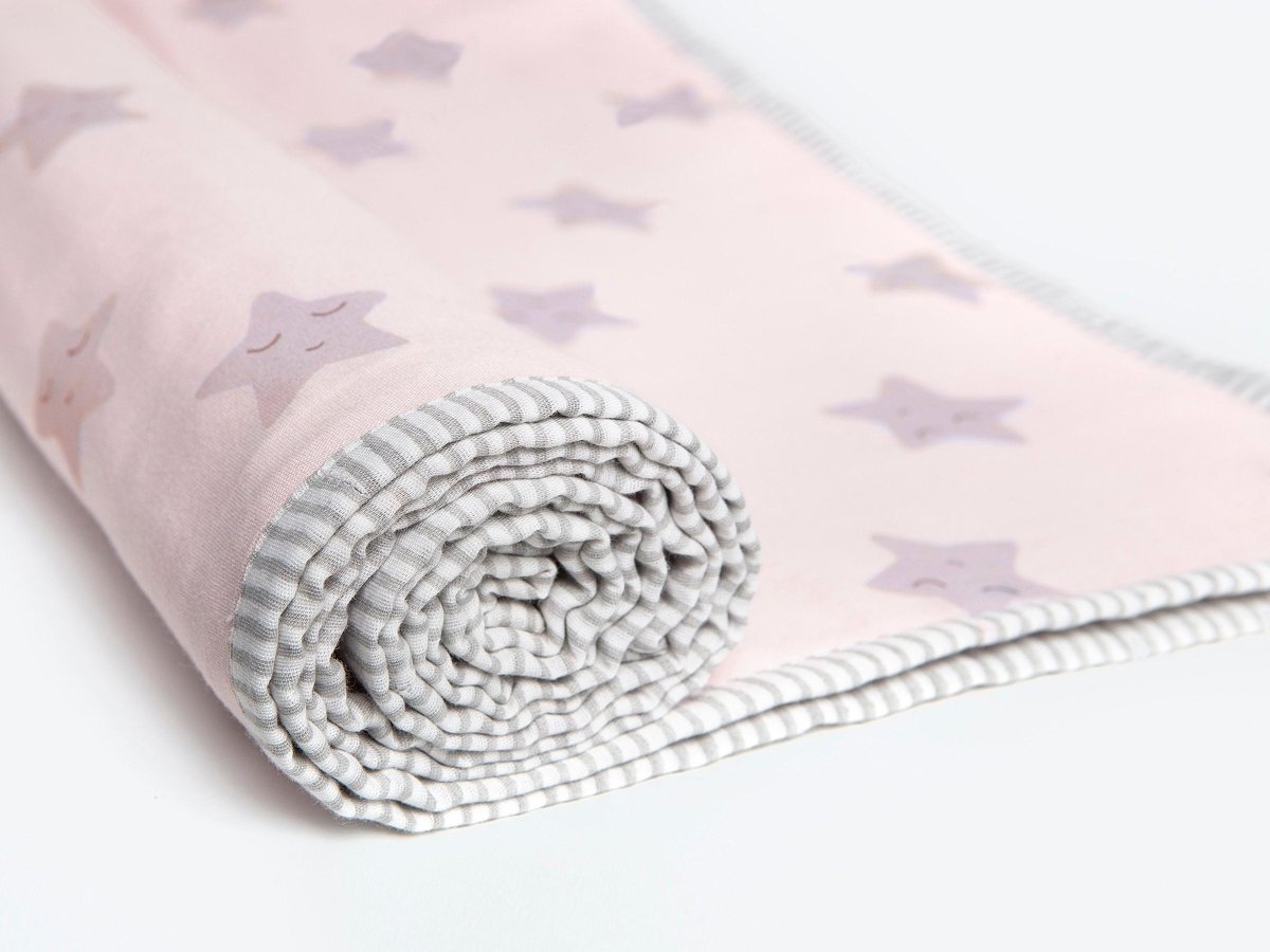 Organic Cotton Dohar - Sleepy Star Pink | Verified Sustainable by Brown Living™