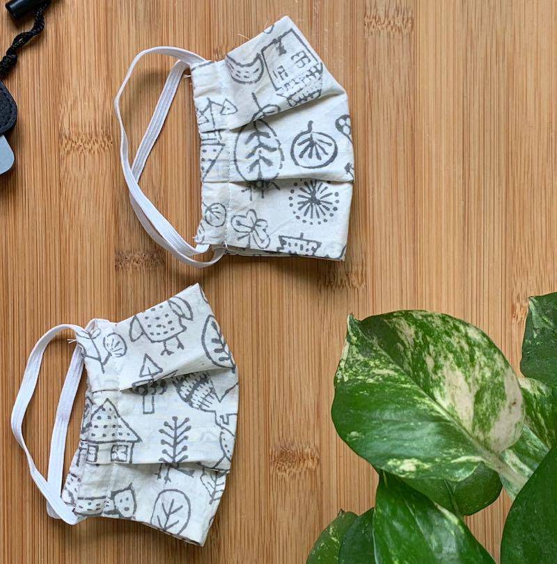 Organic Cotton Double Layered Face Mask with Filter (Set of 2) | Verified Sustainable by Brown Living™