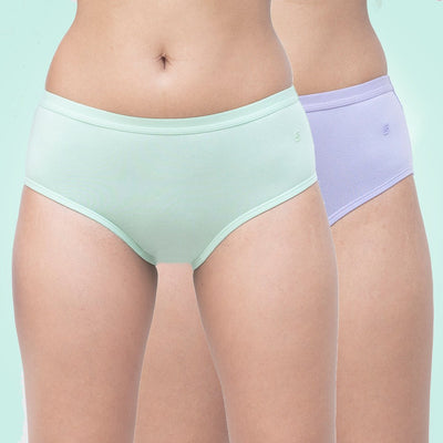 Organic Cotton Full Coverage Everyday Hipster Undies - Set of 2 – Womens Underwear on Brown Living™. SKU: HipUndiesXS. Img 2.
