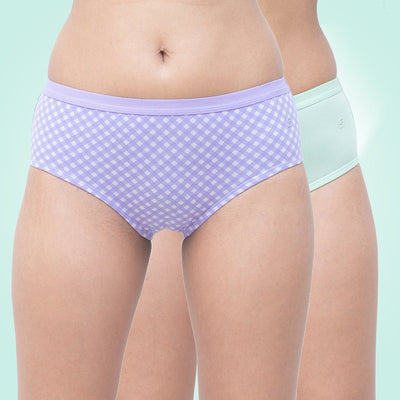 Organic Cotton Full Coverage Everyday Hipster Undies - Set of 2 – Womens Underwear on Brown Living™. SKU: HipUndiesXS. Img 1.