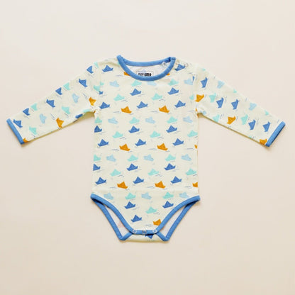 Organic Cotton Full Sleeve Bodysuit - Paper Boat | Verified Sustainable by Brown Living™