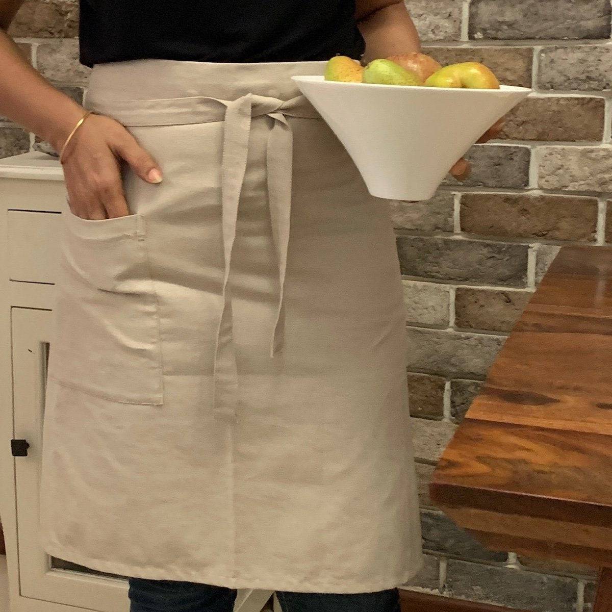 Organic Cotton Half Apron | Verified Sustainable by Brown Living™