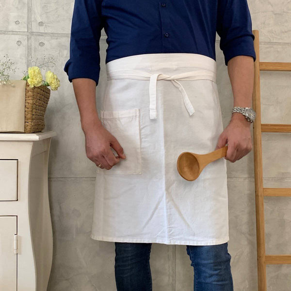 Buy Organic Cotton Half Apron | Shop Verified Sustainable Kitchen Linens on Brown Living™