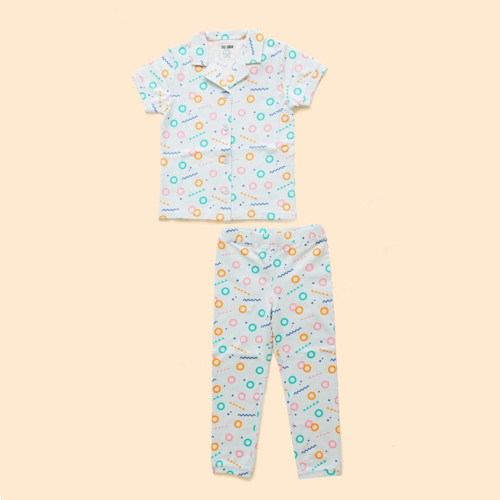 Organic Cotton Half Sleeve Nightsuit - Free Float | Verified Sustainable by Brown Living™