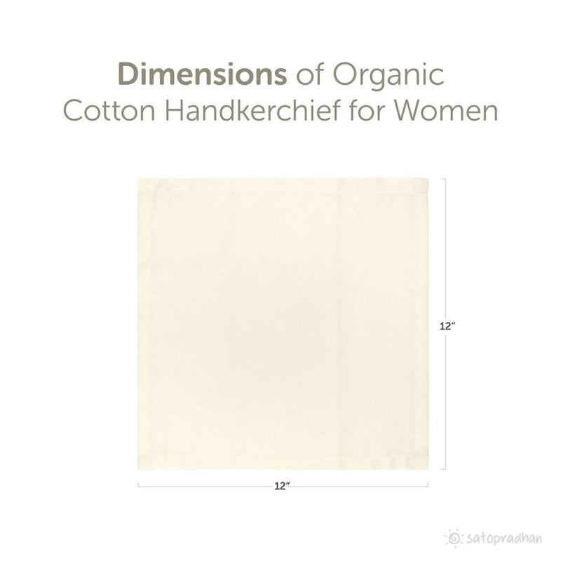 Organic Cotton Handkerchief for Women - Pack of 6 - 30cmx30cm | Verified Sustainable by Brown Living™