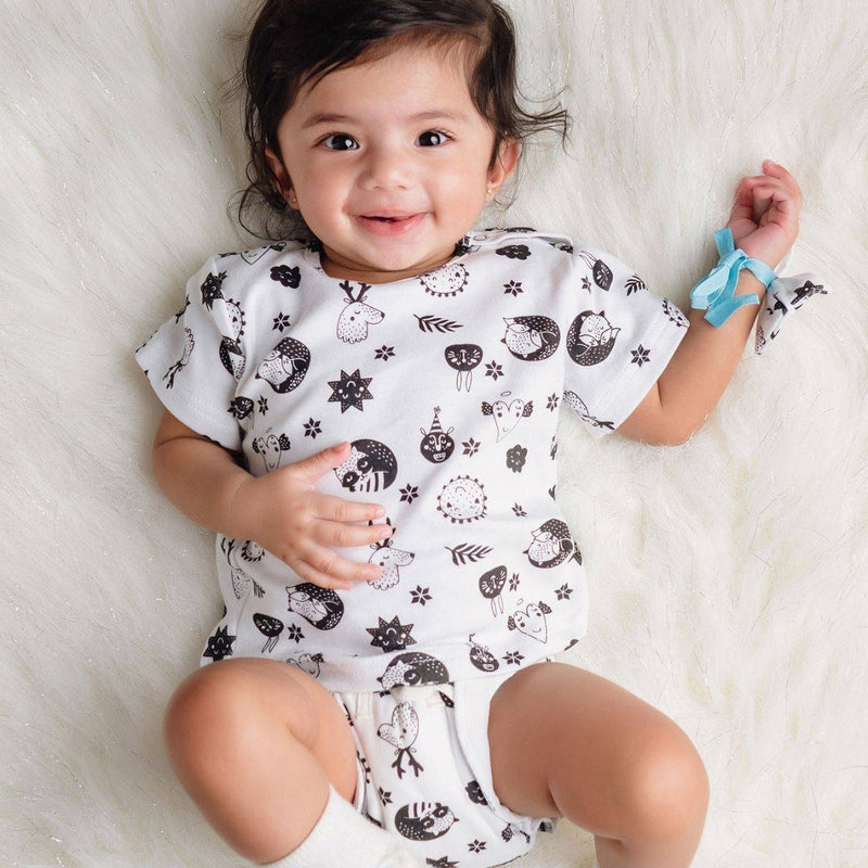 Buy Organic Cotton Happy Nappy & CuTee Combo - Woodlands | Shop Verified Sustainable Kids Daywear Sets on Brown Living™