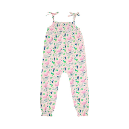 Organic Cotton Jumpsuit - Flamingo Forrest | Verified Sustainable by Brown Living™