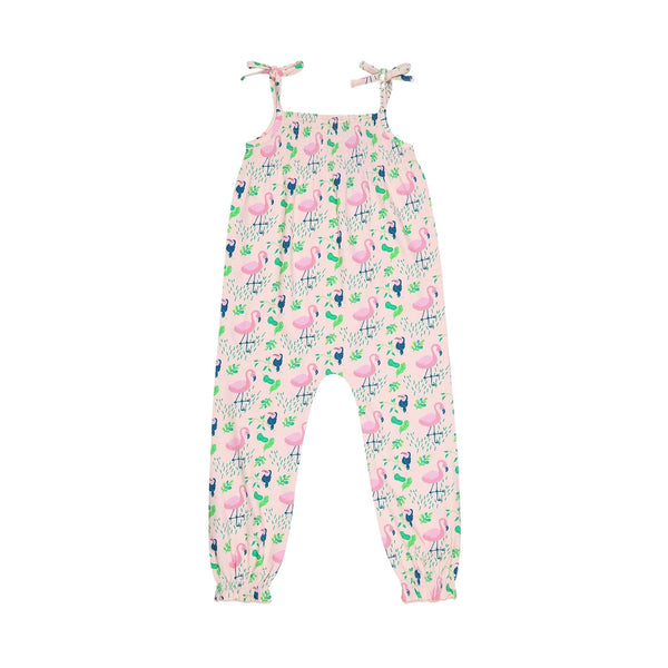Organic Cotton Jumpsuit- Flamingo Forrest | Verified Sustainable Kids Onesies on Brown Living™