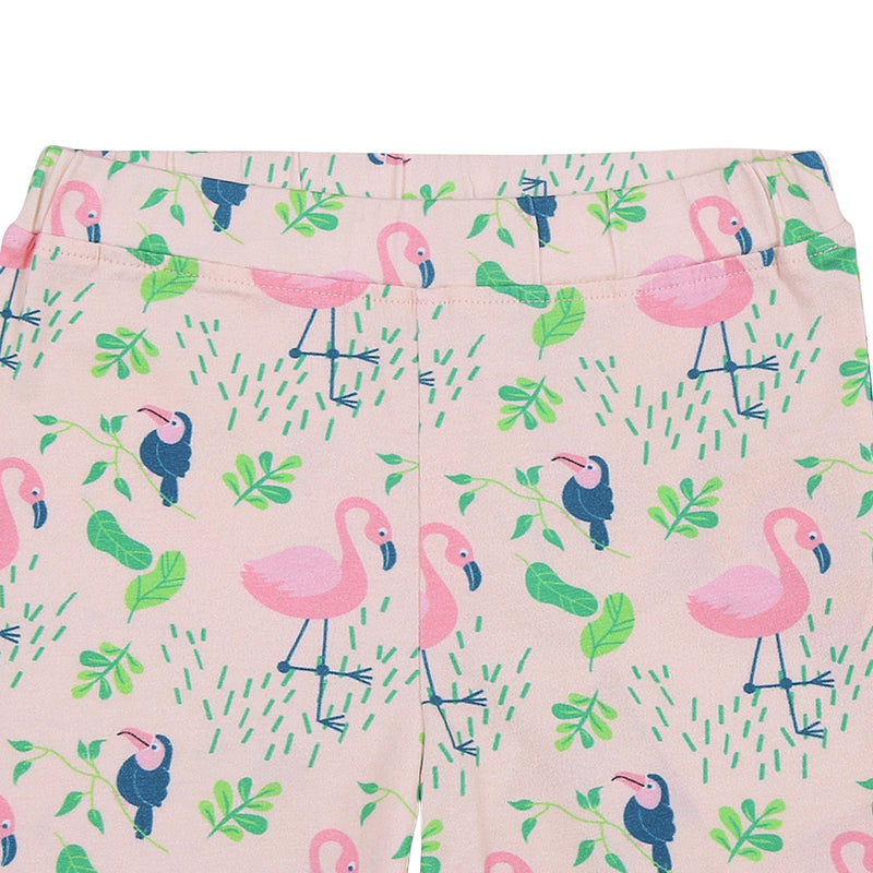 Organic Cotton Leggings- Flamingo Forrest | Verified Sustainable Girls Leggings on Brown Living™
