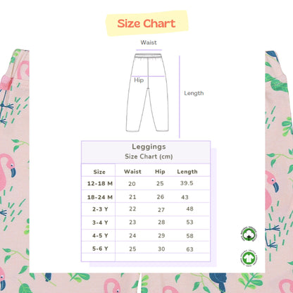 Organic Cotton Leggings - Flamingo Forrest | Verified Sustainable by Brown Living™