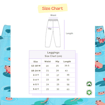 Organic Cotton Leggings - Frog & Lotus | Verified Sustainable by Brown Living™