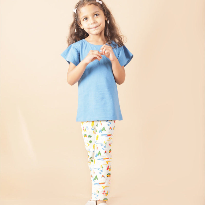 Organic Cotton Leggings- Happy Camping | Verified Sustainable Kids Leggings on Brown Living™