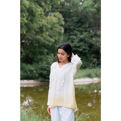 Organic Cotton Linen White Shirt | Verified Sustainable by Brown Living™